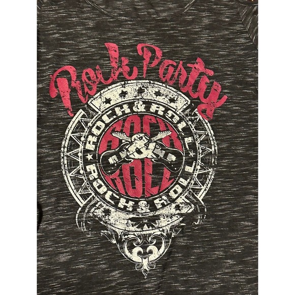 Maurices T-Shirt Rock‎ & Roll Rock Party Graphic Women's Small Cutout Shoulders - Picture 7 of 10